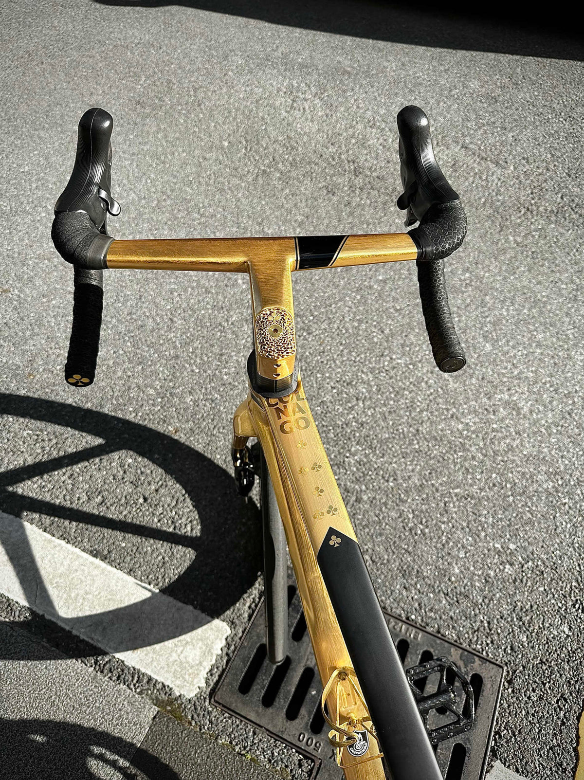 Tappo attacco manubrio in titanio stampato in 3D, adatto per manubri bici da strada integrati Colnago CC01, 1 pz.