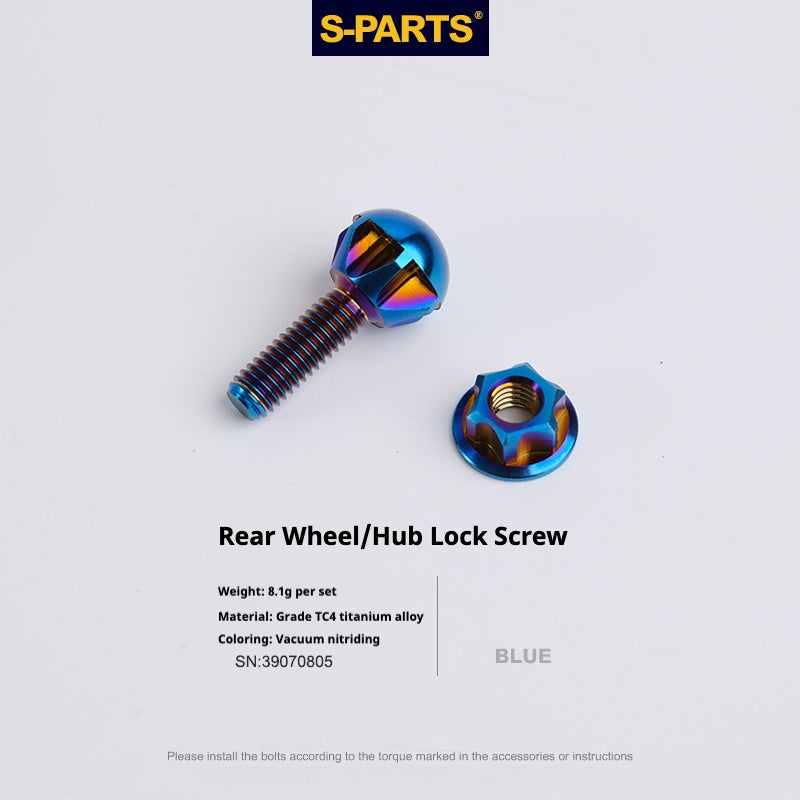 S-PARTS Conjunto de Parafusos de Posicionamento para Rodas Dianteira e Traseira Birdy em Liga de Titânio