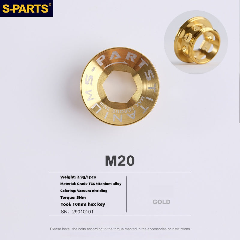 Bulloni e coperture per manovella in lega di titanio S-PARTS per la serie Shimano