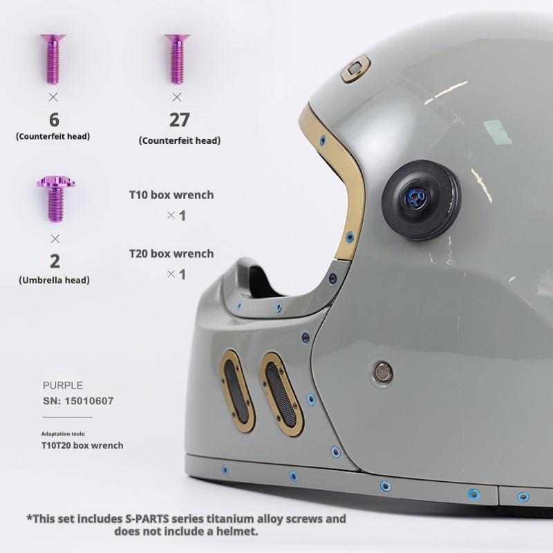 Set di viti in titanio per casco da moto SPARTS QWART