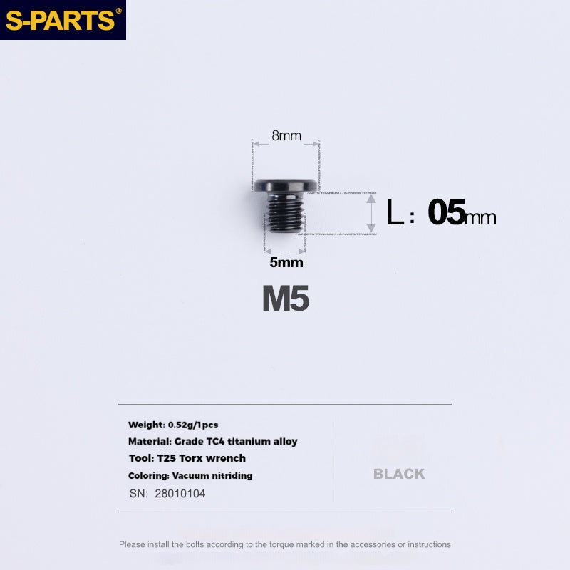 S-PARTS Parafusos do Bocal de Óleo em Liga de Titânio Alavancas de Freio para Mountain Shimano Sram TRP Alavancas de Câmbio Road Shimano