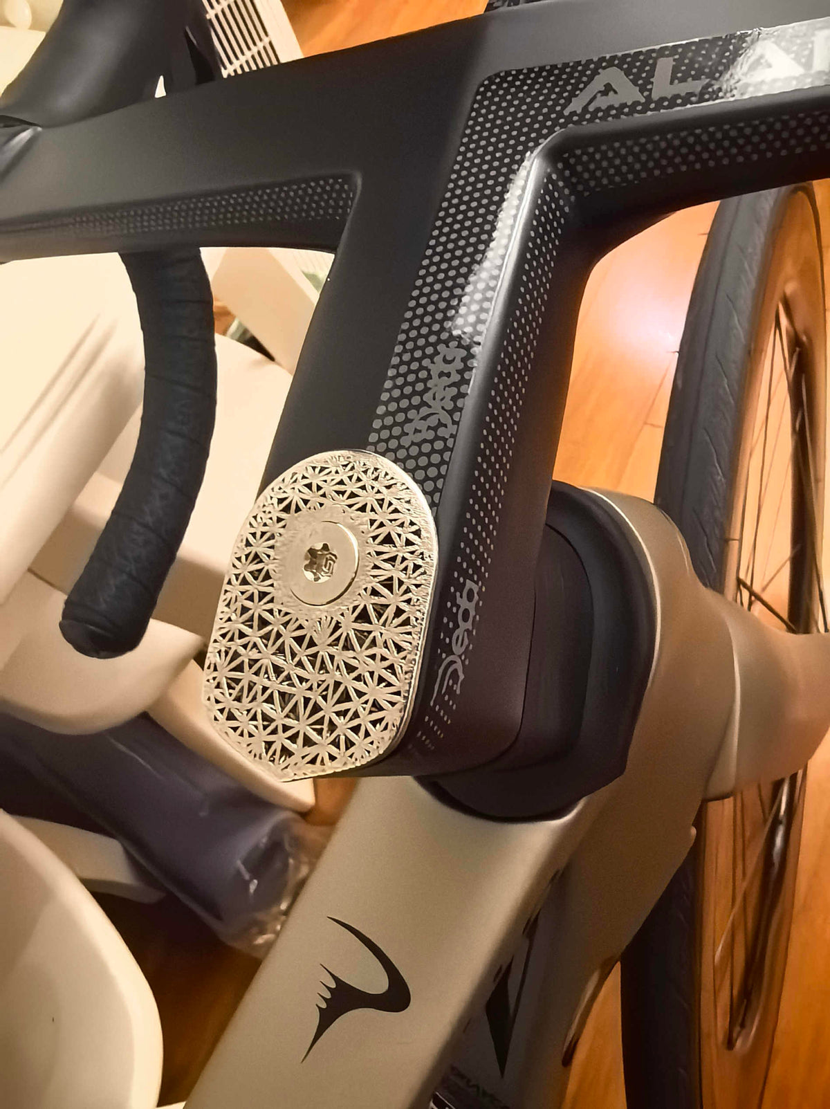 Tampa de canote de titânio impressa em 3D, adequada para guidões de bicicleta de estrada integrados DEDA Alanera, 1 unidade