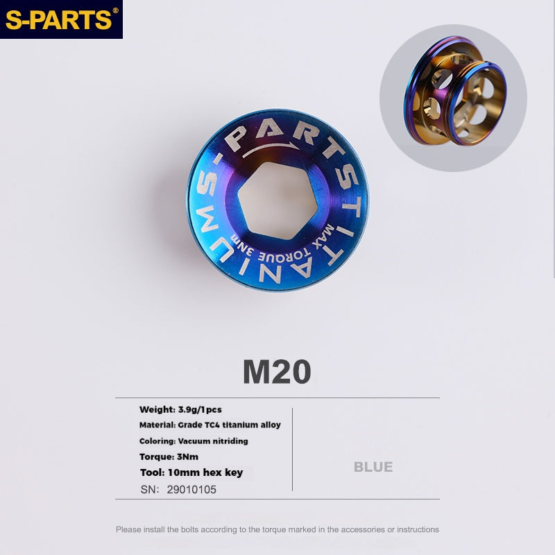 Bulloni e coperture per manovella in lega di titanio S-PARTS per la serie Shimano