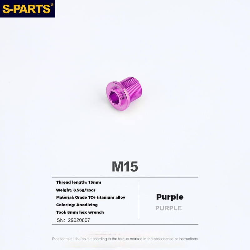 Viti per manovella scanalate in titanio S-PARTS per serie SHIMANO
