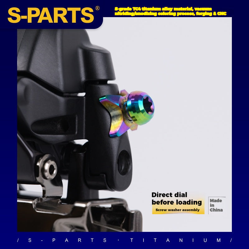 S-PARTS Titanium Alloy Direct-Mount Front Derailleur Fixing Bolt Set