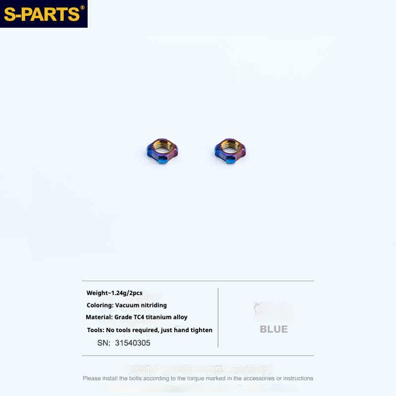 Couvercle de valve Presta en alliage de titane S-PARTS | Compatible avec les roues de vélo de route Seka Specialized SL8 et Trek