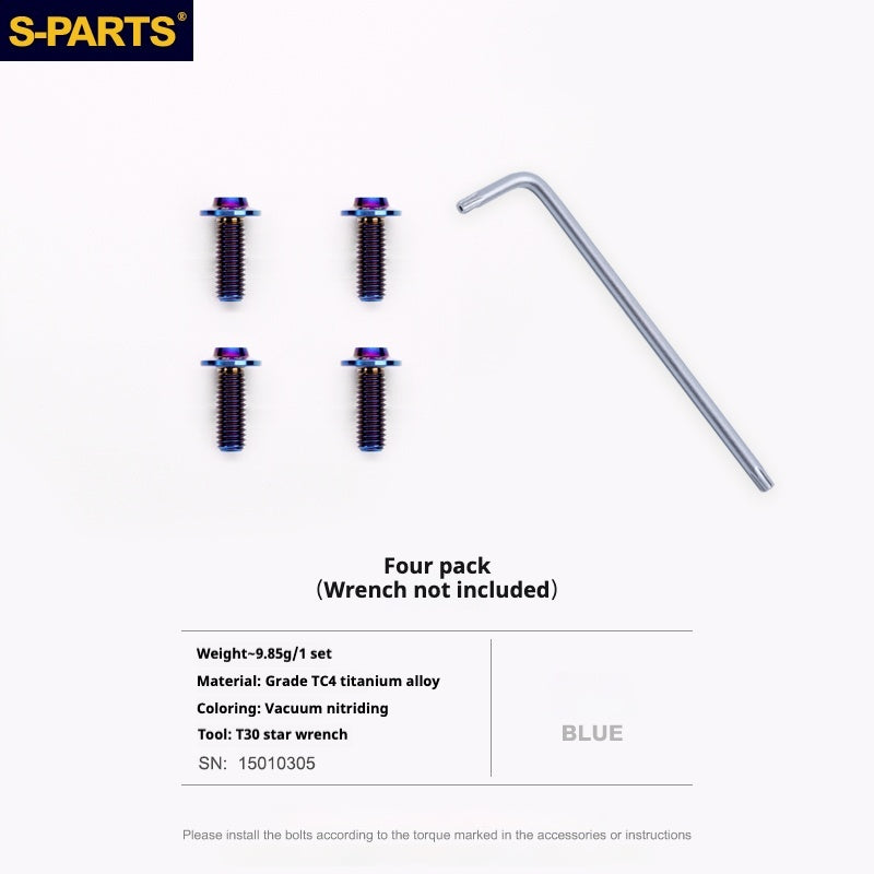 S-PARTS Conjunto de Parafusos de Titânio Cabeça Guarda-Chuva para Capacete ARAI RAPIDE-NEO | Parafusos M6 com Chave T30 | 6 Cores Disponíveis