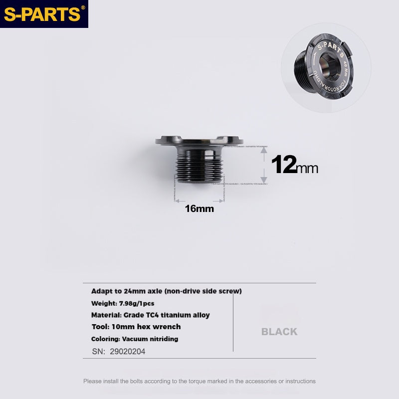Viti per manovella in lega di titanio S-PARTS per la serie ROTOR