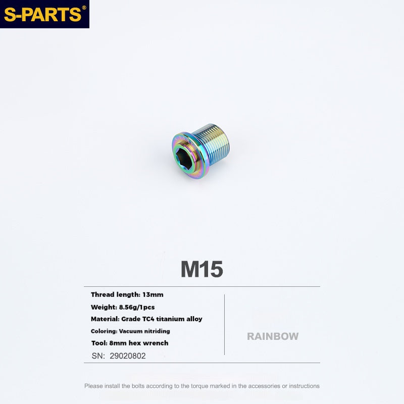 Viti per manovella scanalate in titanio S-PARTS per serie SHIMANO