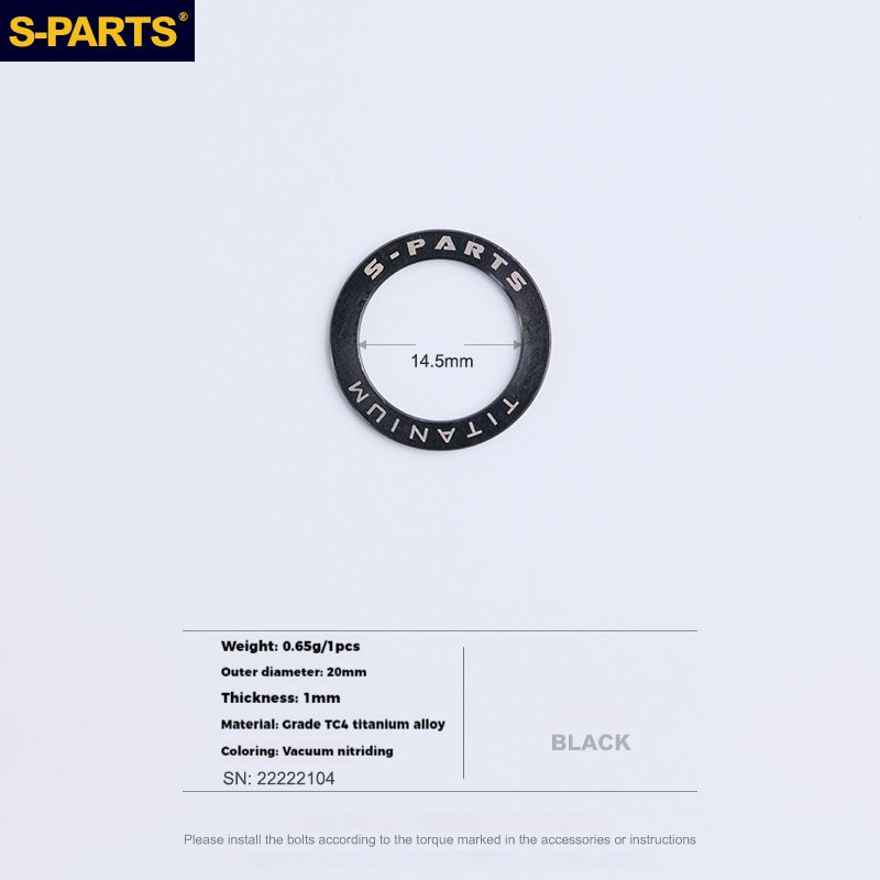 Rondelles de pédales S-Parts en titane | Compatibles Shimano Dura-Ace, Ultegra, 105, Look Keo, Wahoo Speedplay, Garmin Vector 3, Rally et Favero Assioma