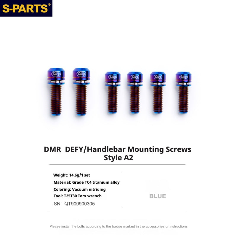 S-PARTS Vite in titanio DMR DEFY/SPANK SPOON /DPSBikes/Street Trial/viti di montaggio del manubrio BMX