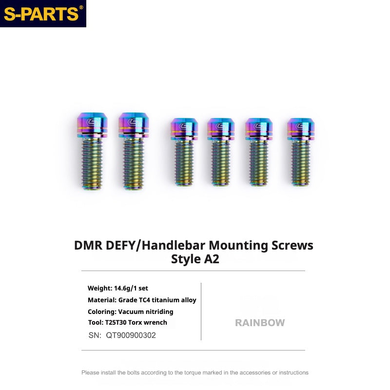 S-PARTS Vite in titanio DMR DEFY/SPANK SPOON /DPSBikes/Street Trial/viti di montaggio del manubrio BMX