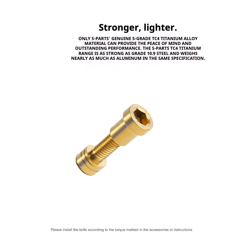 Parafuso Lock-On de Titânio S-PARTS para Guidão/Avanço Integrado /Stem | Factor Black Inc Roval SL Cockpit Bontrager XXX Parafuso Titânio