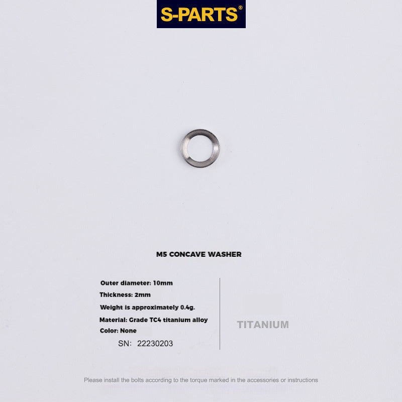 S-PARTS Parafusos de Titânio M5 x 30/35/40/47mm & Porca Cilíndrica & Arruela para Canote de Selim de Bicicleta
