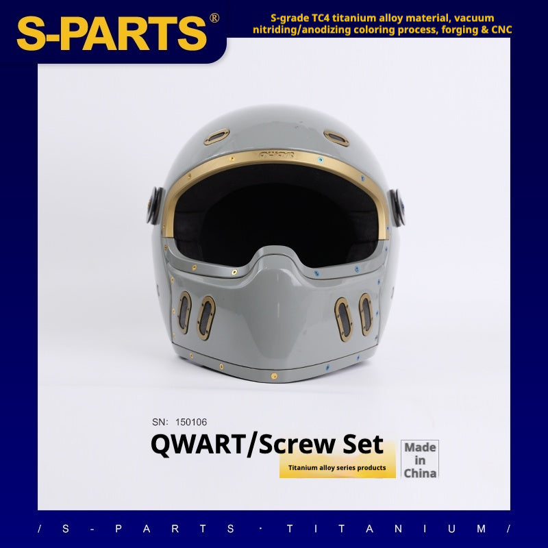 Set di viti in titanio per casco da moto SPARTS QWART
