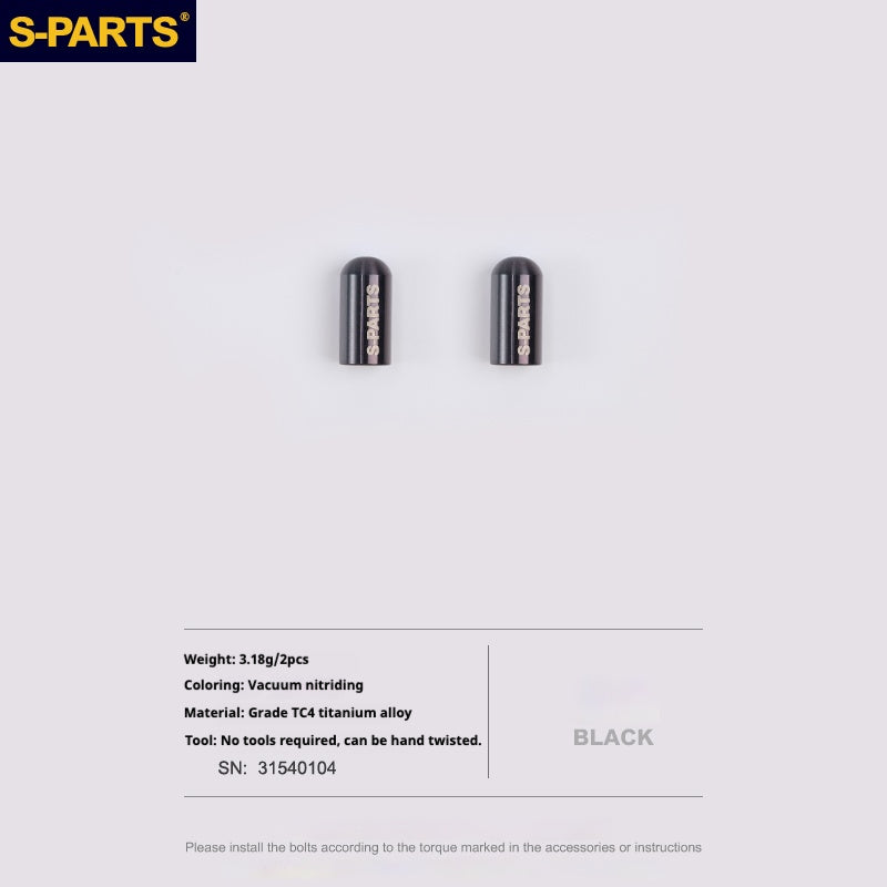 Couvercle de valve Presta en alliage de titane S-PARTS | Compatible avec les roues de vélo de route Seka Specialized SL8 et Trek