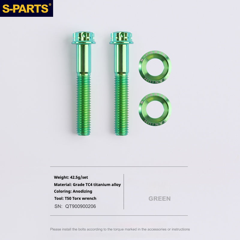 Bulloni per asse posteriore in titanio S-PARTS compatibili con biciclette GOOD TIMES e DPSBikes