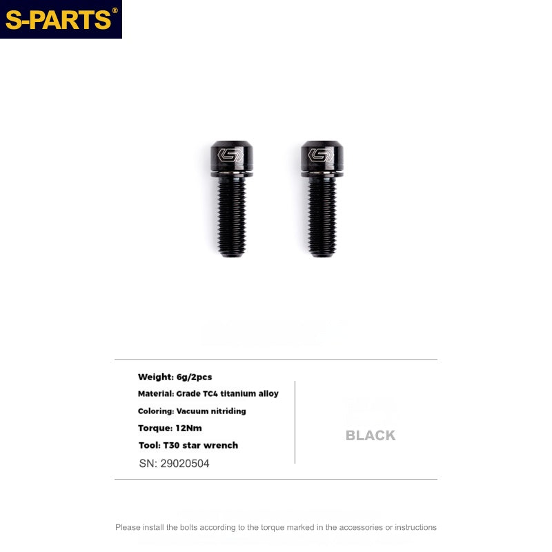 Bulloni e coperture per manovella in lega di titanio S-PARTS per la serie Shimano