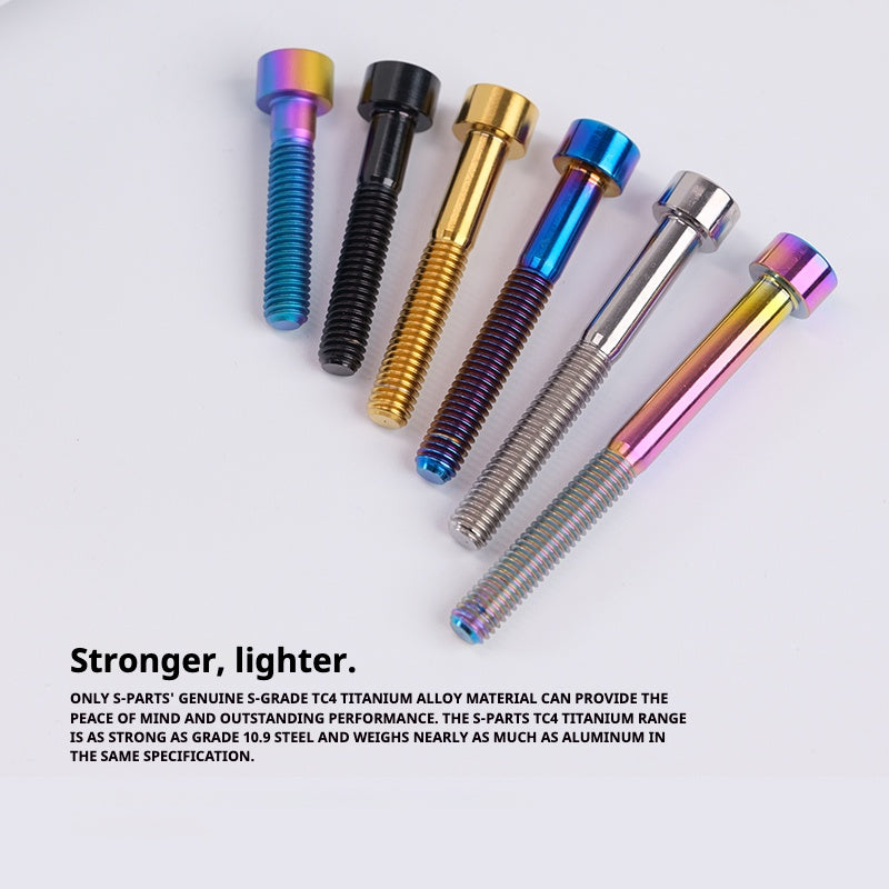 S-PARTS M6x30/40/35/50/60/70 Coperchio cuffia Pinza freno a disco Vite testa stelo in lega di titanio