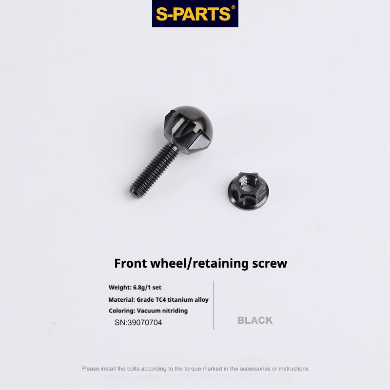 S-PARTS Conjunto de Parafusos de Posicionamento para Rodas Dianteira e Traseira Birdy em Liga de Titânio