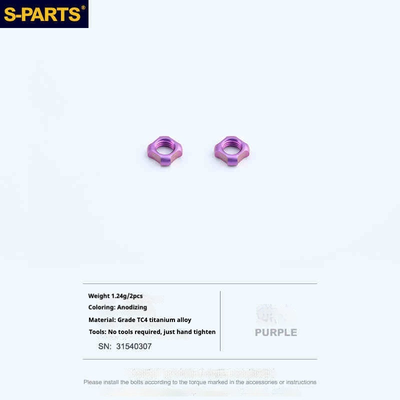 Couvercle de valve Presta en alliage de titane S-PARTS | Compatible avec les roues de vélo de route Seka Specialized SL8 et Trek