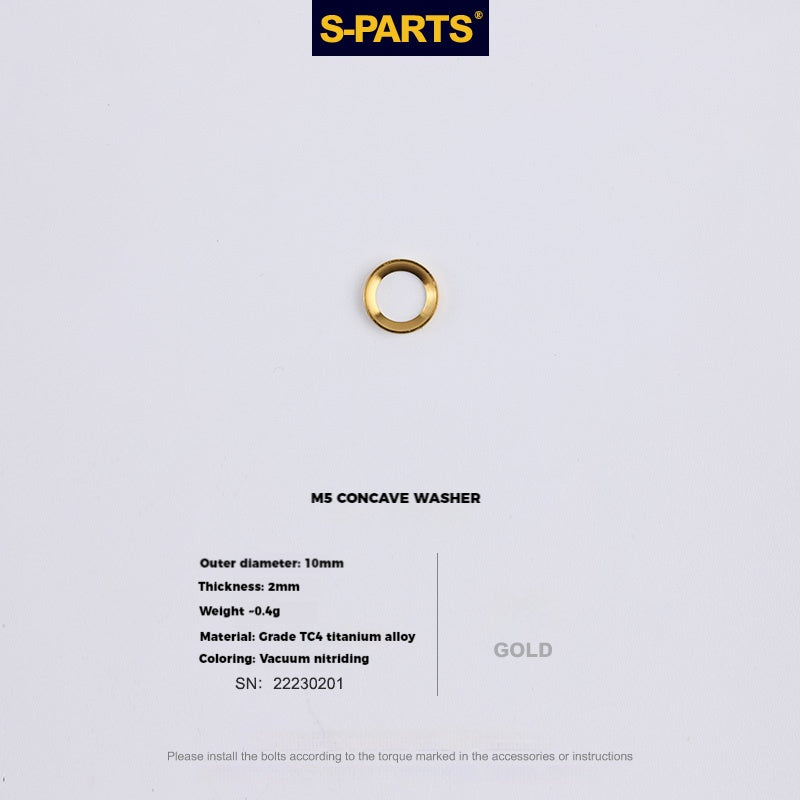 S-PARTS Parafusos de Titânio M5 x 30/35/40/47mm & Porca Cilíndrica & Arruela para Canote de Selim de Bicicleta