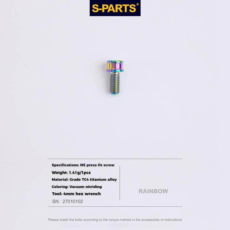 S-PARTS Lega di Titanio Cambio Freno Blocco Linea Mountain Road Bicicletta Deragliatore Anteriore Deragliatore Posteriore Vite di Compressione