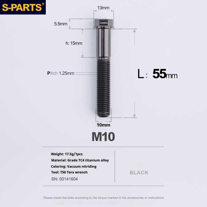 SPARTS A3 Serie M10 L20-60mm D13 P1.5-P1.25Titanio Viti Moto Auto