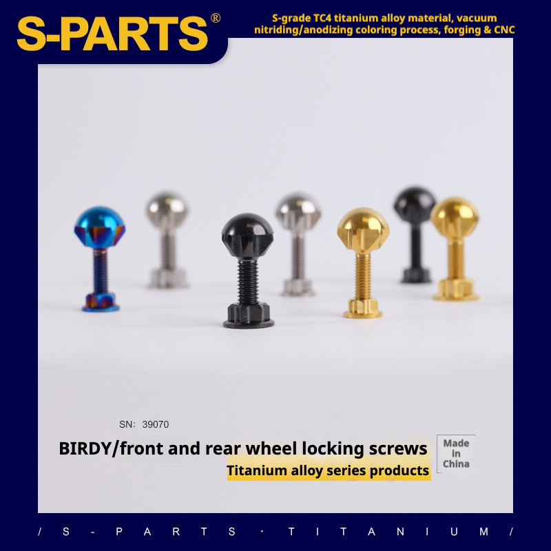 S-PARTS Conjunto de Parafusos de Posicionamento para Rodas Dianteira e Traseira Birdy em Liga de Titânio