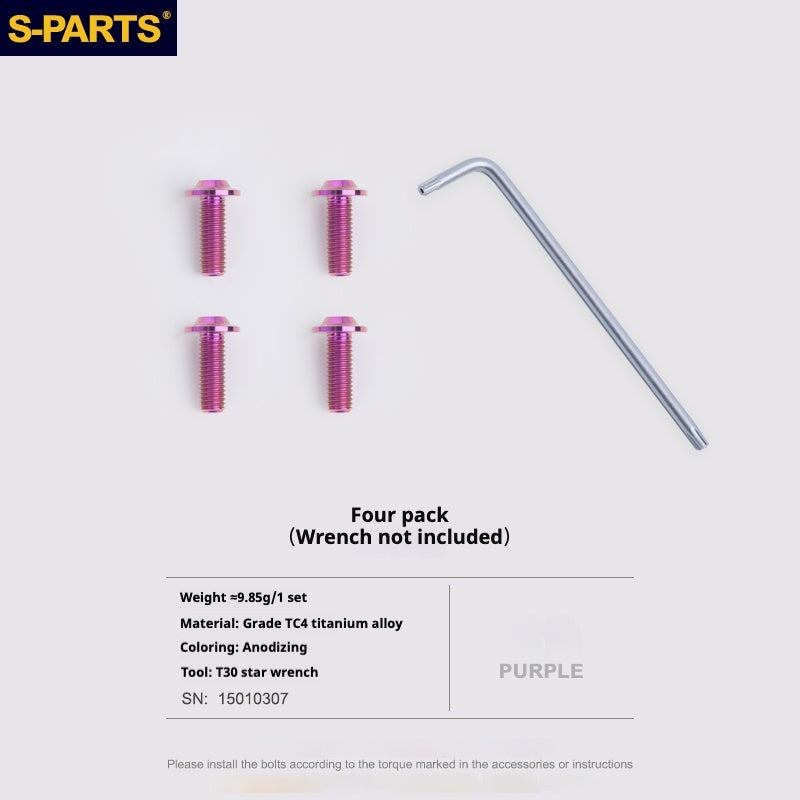 S-PARTS Conjunto de Parafusos de Titânio Cabeça Guarda-Chuva para Capacete ARAI RAPIDE-NEO | Parafusos M6 com Chave T30 | 6 Cores Disponíveis