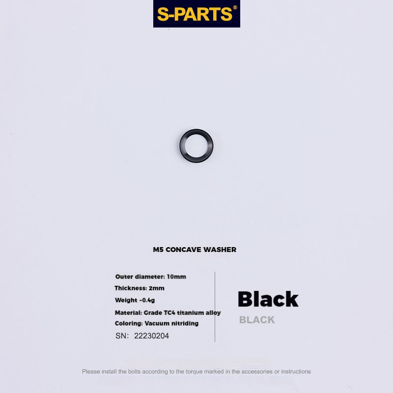 S-PARTS Parafusos de Titânio M5 x 30/35/40/47mm & Porca Cilíndrica & Arruela para Canote de Selim de Bicicleta