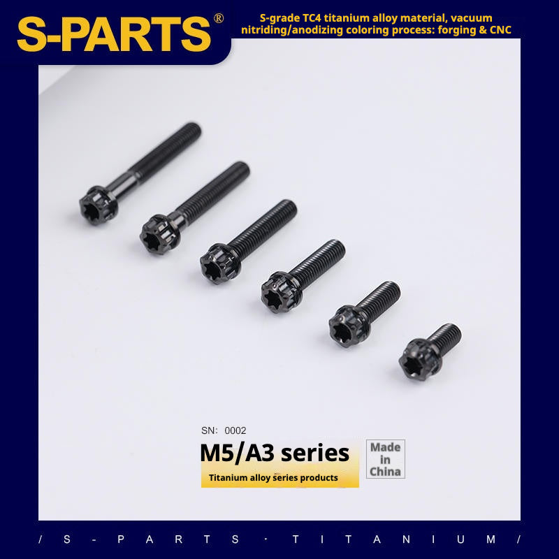 SPARTS Nero A3 Serie M5 L06-95mm Viti in titanio Moto Auto