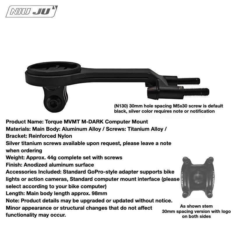 PARDUS MVMT M-DARK Aluminum Computer Mount