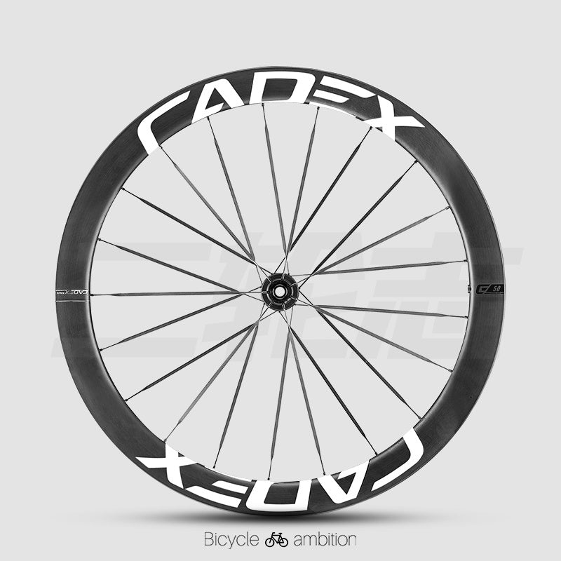 CADEX 50 Adesivos para Aro de Roda Ultra | Conjunto de Rodas de Carbono para Estrada, Vinil de Troca de Cor, À Prova d'Água, Resistente a UV, Opções Multicor