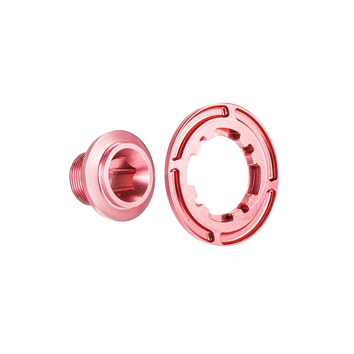 Chaser Ultra-Light Aluminum Crank Bolt Kit for Elilee XXE X310|Chainring Fixing Bolt & Anti-Loosening Cap Set (with Aerodynamic Dust Cap)