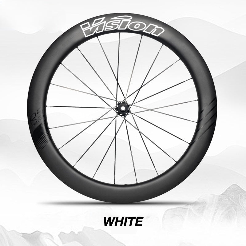 Custom Decal Kit for VISION METRON 60 RS Wheels | Road Bike Carbon Wheel Rim Wrap Stickers(Complete Wheelset Decal Kit + Spare Set)