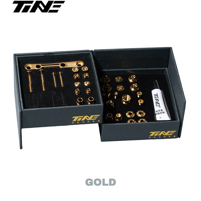 Kit de Parafusos TiNE Ultraleve de Titânio para Shimano Dura-Ace 9270 / Ultegra 8170 / 105 7170 – Cores Múltiplas