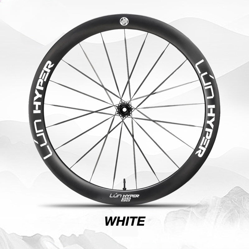 Autocollants Logo Infinity pour Roues Lún HYPER 5 D50 Gen 5 | Stickers Jante Étanche (Jeu Complet pour Deux Roues + Stickers de Rechange Inclus)