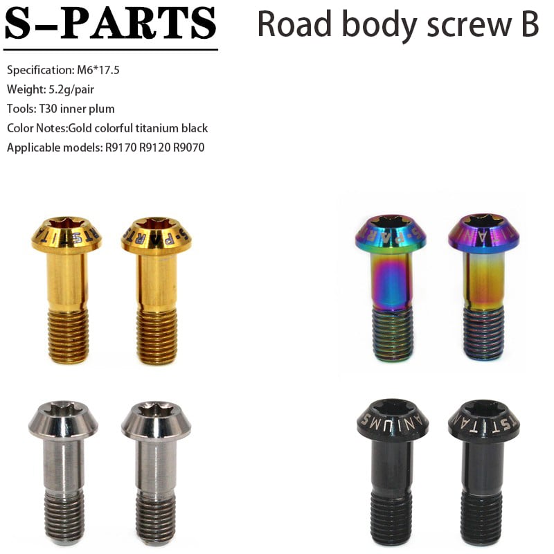 Vite per corpo bici da strada in titanio S-PARTS R9120 R8070 M9000 M8100 (M6)