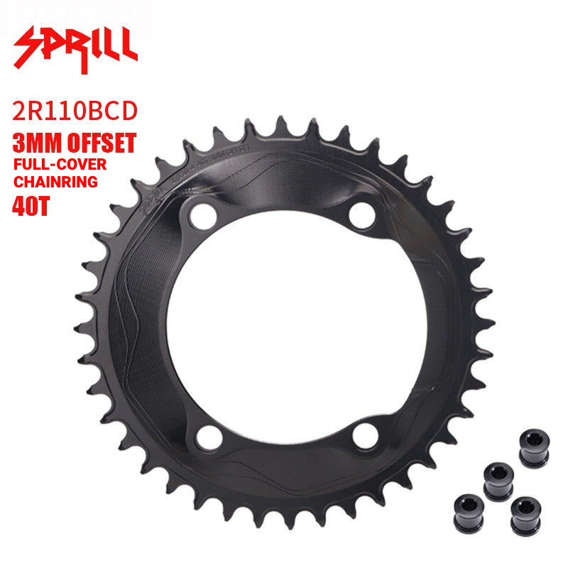 PASS QUEST SPRILL 110BCD 3mm Offset Narrow-Wide Chainring for Shimano R9200 / R8100 / R7100 | 40T–58T