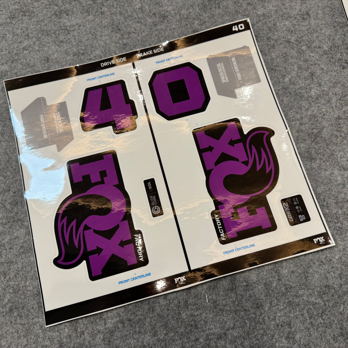 Custom Decal Kit for 2027 FOX 40 FACTORY Fork | Waterproof MTB Fork Stickers | GRIP X2