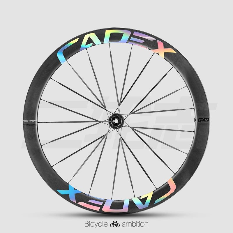 CADEX 50 Adesivos para Aro de Roda Ultra | Conjunto de Rodas de Carbono para Estrada, Vinil de Troca de Cor, À Prova d'Água, Resistente a UV, Opções Multicor