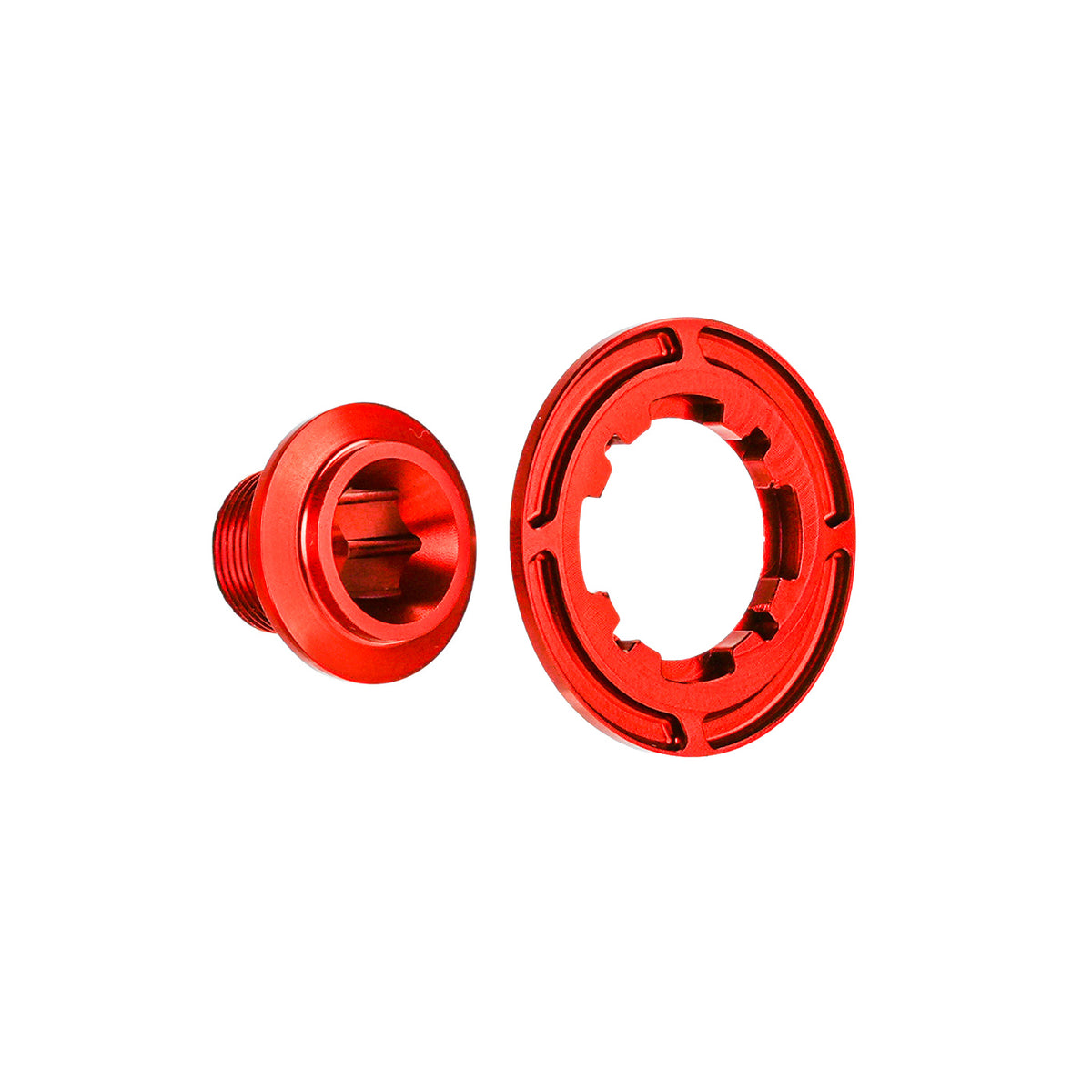 Chaser Ultra-Light Aluminum Crank Bolt Kit for Elilee XXE X310|Chainring Fixing Bolt & Anti-Loosening Cap Set (with Aerodynamic Dust Cap)