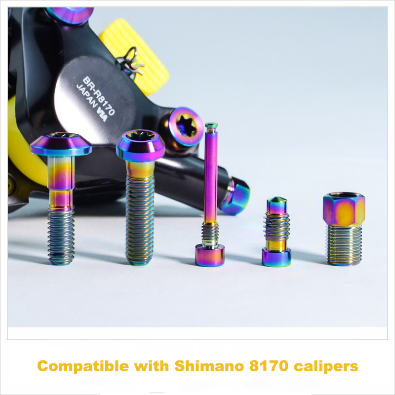 Parafusos de Substituição e Atualização de Titânio para Pinça Shimano Ultegra Di2 8170 – Leves e Duráveis 5PCS