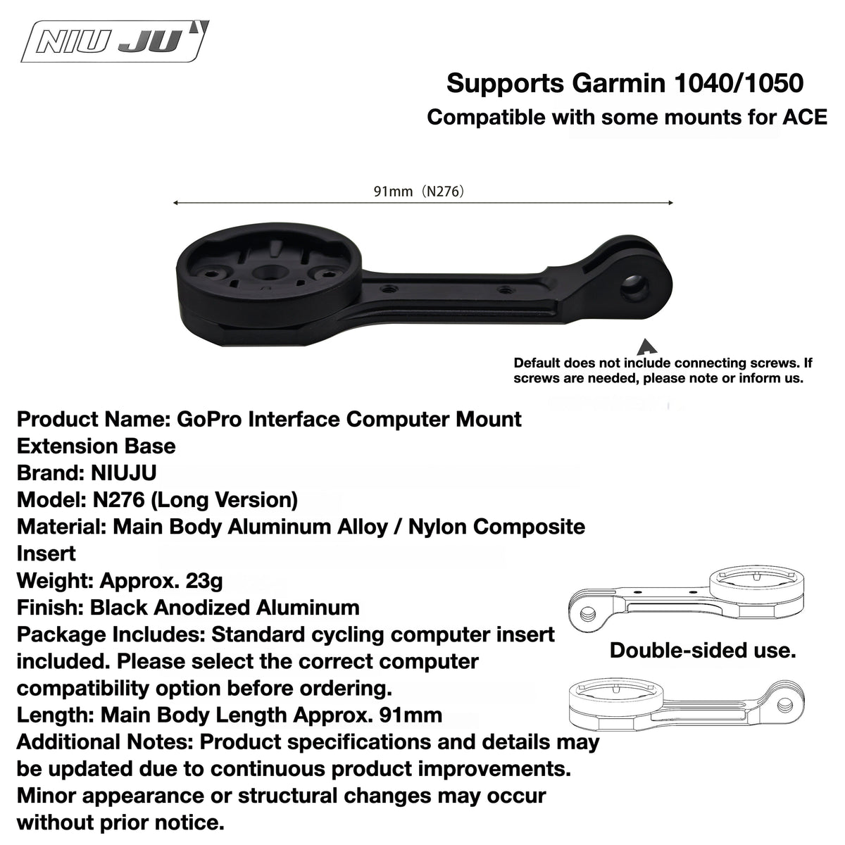 TREK BLENDR Computer Mount Extension for Madone | Garmin Wahoo GoPro Compatible Aluminum Mount