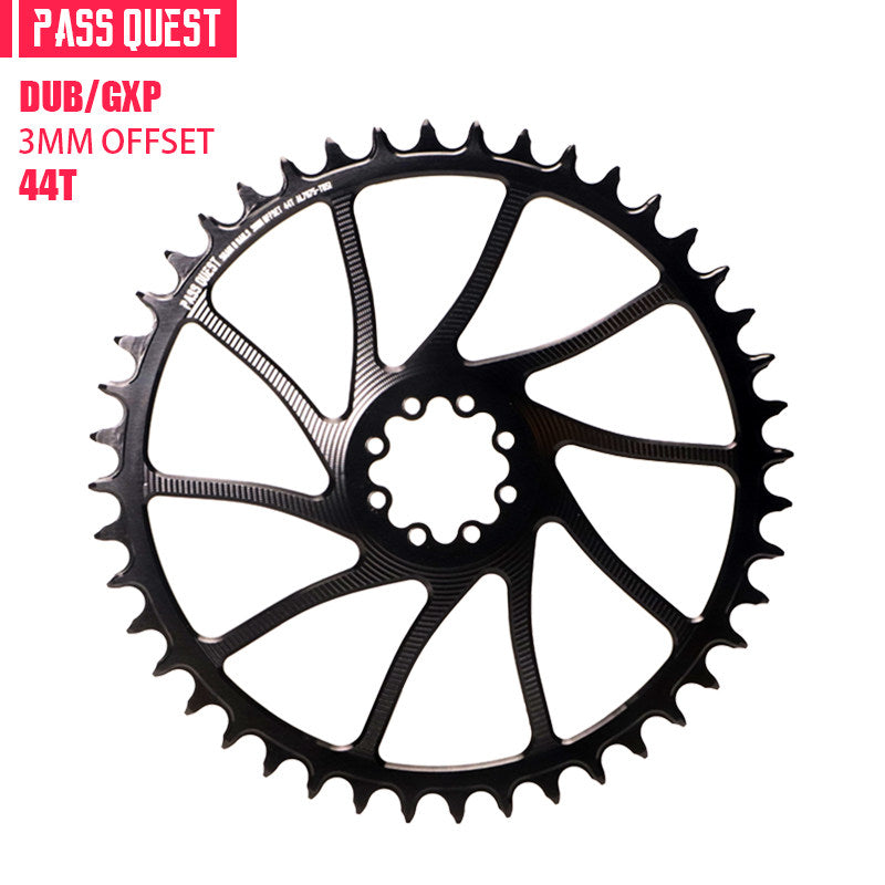 PASS QUEST 8-Bolt Direct Mount Narrow-Wide Chainring for SRAM RED DUB | 3mm Offset 40T–54T