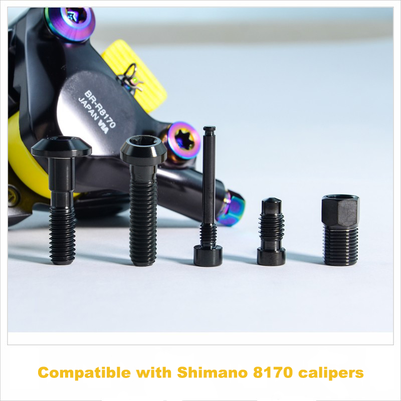 Parafusos de Substituição e Atualização de Titânio para Pinça Shimano Ultegra Di2 8170 – Leves e Duráveis 5PCS