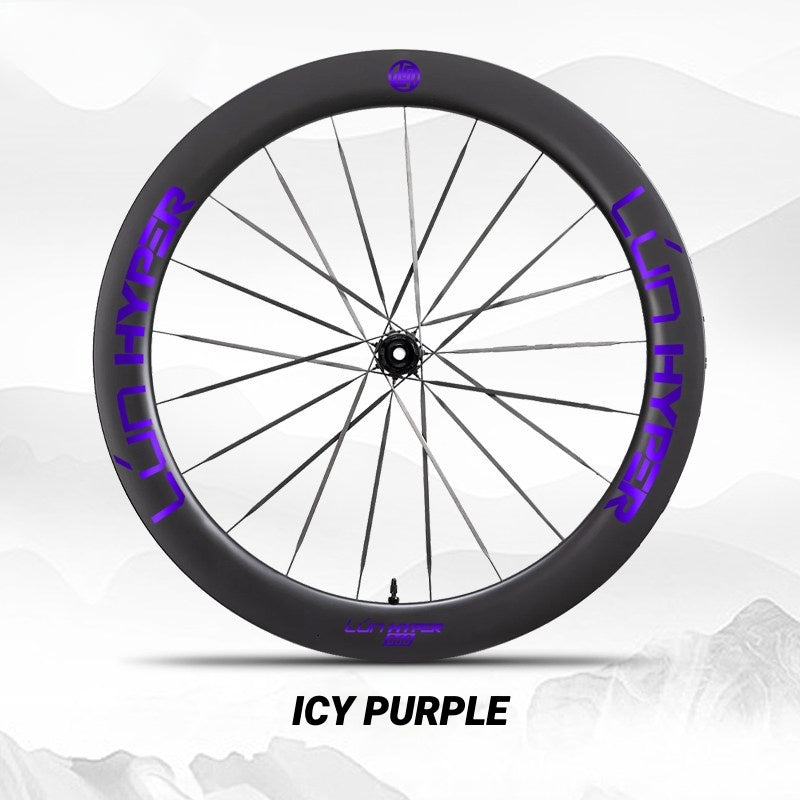 Autocollants Logo Infinity pour Roues Lún HYPER 5 D60 Gen 5 | Autocollants de Jante Imperméables (Jeu Complet pour Deux Roues + Autocollants de Rechange Inclus)