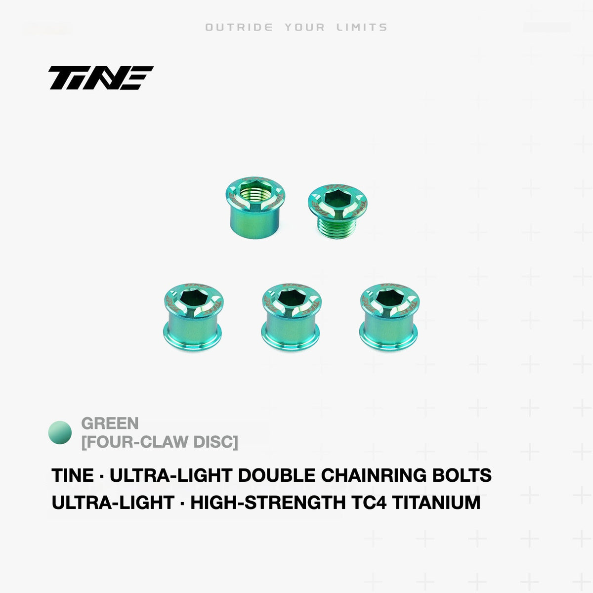 TiNE Titanium Double Chainring Bolts – Ultra-Light 2.0g Road Bike Upgrade Hardware
