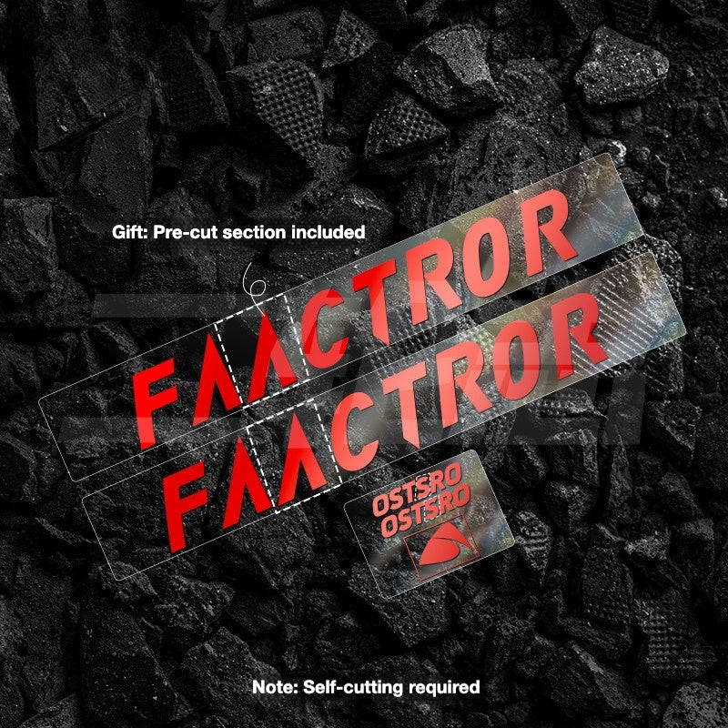 FACTOR OSTRO VAM Frame Protection & Logo Sticker Kit | Custom Color Wrap Decal Set for Road Bikes